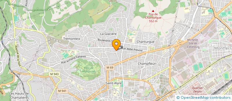 localisation de l'entreprise LOUS VEILHADOURS LIMOUSINS  CLERMONT-FERRAND