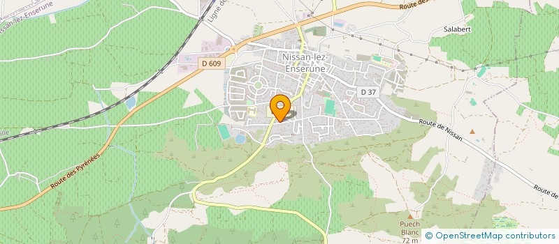 localisation de l'entreprise LOUSSAIF-NAULET  NISSAN-LEZ-ENSERUNE