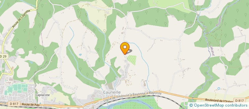 localisation de l'entreprise LOUSTAOU à CAUNEILLE