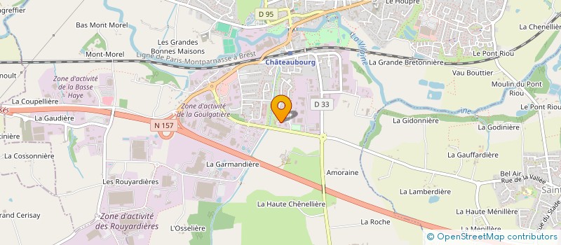 localisation de l'entreprise LOUTY PEINTURE DECORATION  CHATEAUBOURG