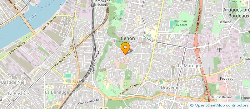 localisation de l'entreprise LOUVAN  CENON