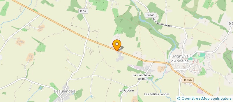 localisation de l'entreprise LOUVEAU PEINTURE à DOMFRONT EN POIRAIE