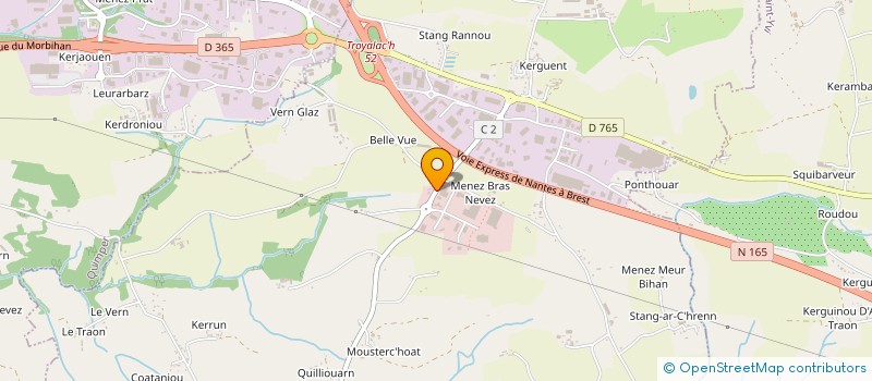 localisation de l'entreprise LOUVEL CROZON à SAINT-EVARZEC