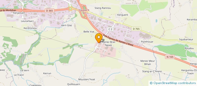 localisation de l'entreprise LOUVEL PLONEOUR LANVERN à SAINT-EVARZEC