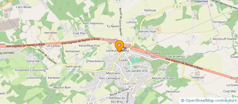 localisation de l'entreprise LOUVIOT  LOPERHET