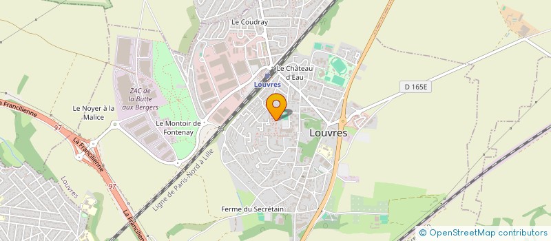 localisation de l'entreprise LOUVRES COUVERTURE à LOUVRES