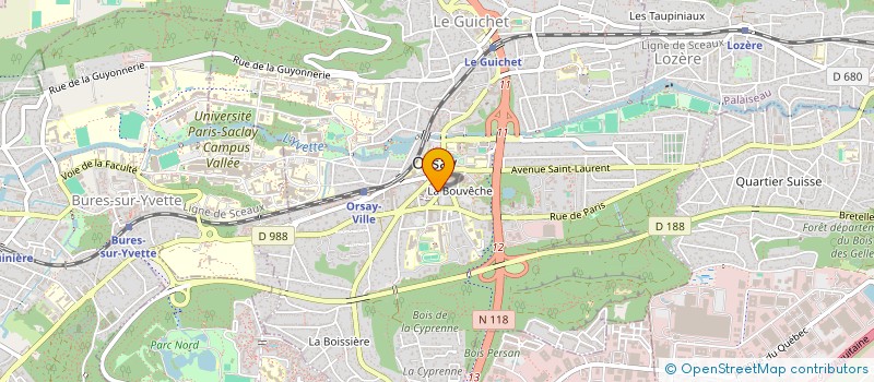 localisation de l'entreprise LOV à ORSAY