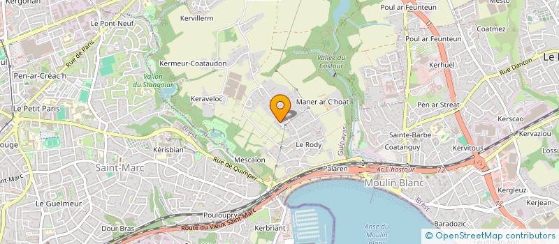 localisation de l'entreprise LOVAC  GUIPAVAS