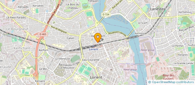 localisation de l'entreprise LOVARIS à LORIENT