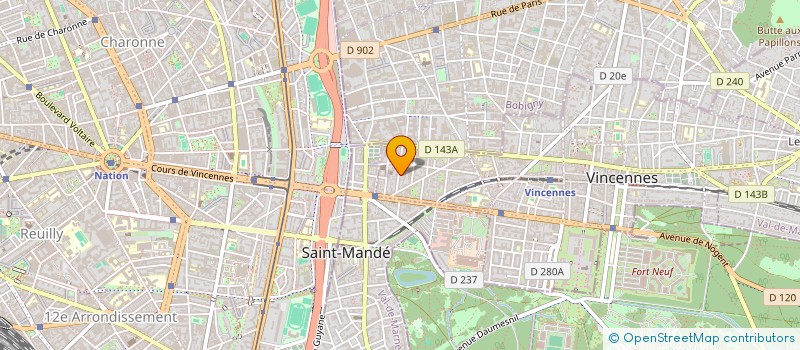 localisation de l'entreprise LOVE EATS à VINCENNES