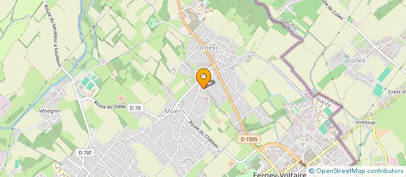 localisation de l'entreprise LOVE REACTION  PREVESSIN-MOENS