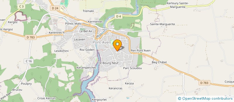 localisation de l'entreprise LOVE & SWEET  PONT-AVEN