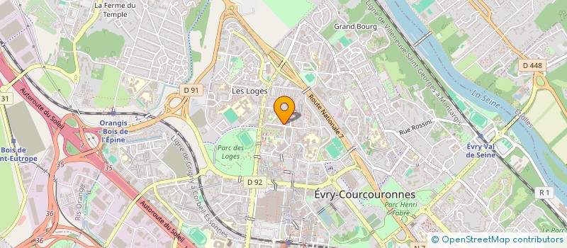 localisation de l'entreprise LOVEBERRY à EVRY-COURCOURONNES