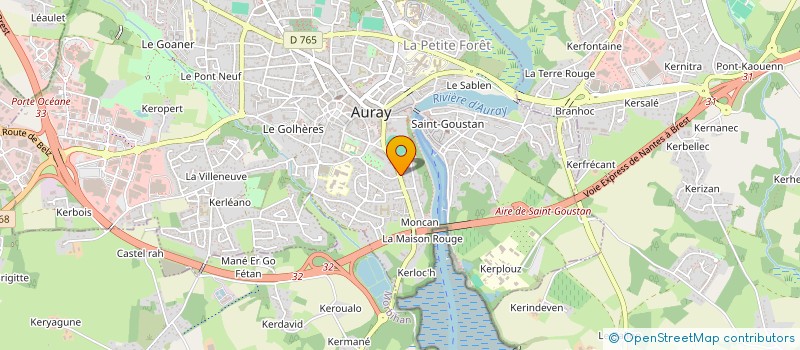localisation de l'entreprise LOVEJAT à AURAY