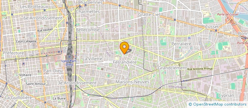 localisation de l'entreprise LOVER  VILLEURBANNE