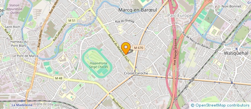 localisation de l'entreprise LOVICA à MARCQ-EN-BARŒUL