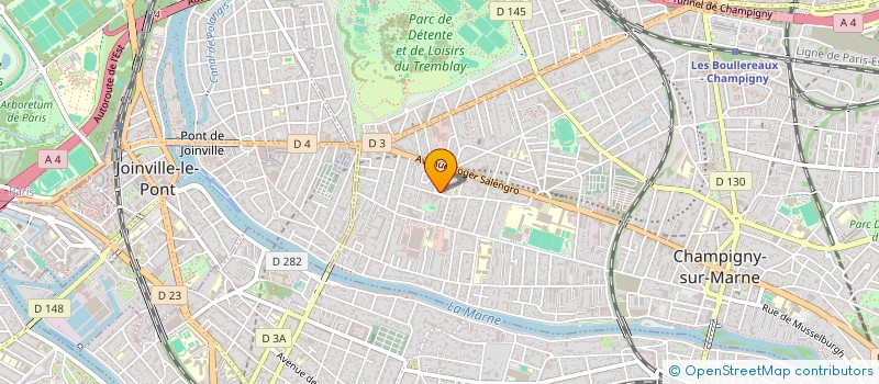 localisation de l'entreprise LOVINA à CHAMPIGNY-SUR-MARNE