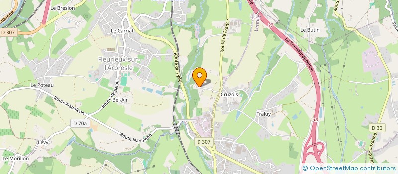 localisation de l'entreprise LOXOFI  FLEURIEUX-SUR-L ARBRESLE