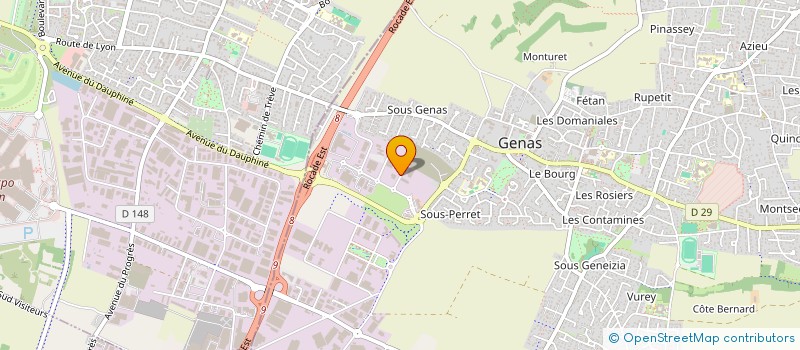 localisation de l'entreprise LOXONE SAS à GENAS