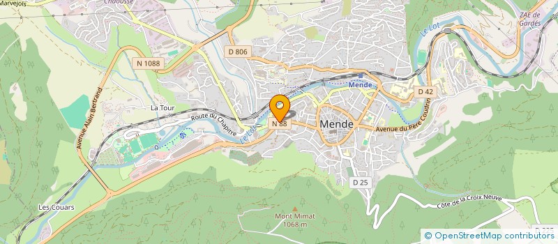 localisation de l'entreprise LOZART, EDUCATION, PRODUCTION, DIFFUSION ARTISTIQUE EN LOZERE  MENDE