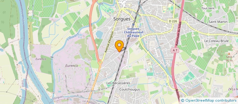 localisation de l'entreprise LOZE INVEST.  SORGUES