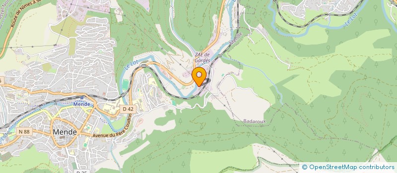 localisation de l'entreprise LOZERE BTP DIFFUSION à MENDE