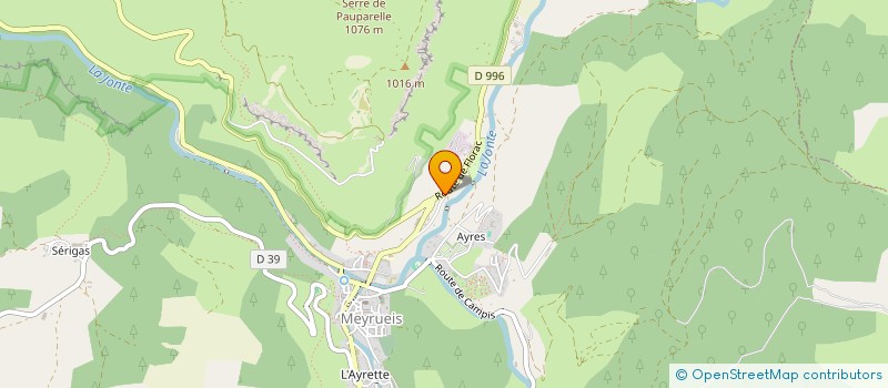 localisation de l'entreprise LOZERIENNE PLASTIQUE SARL à MEYRUEIS