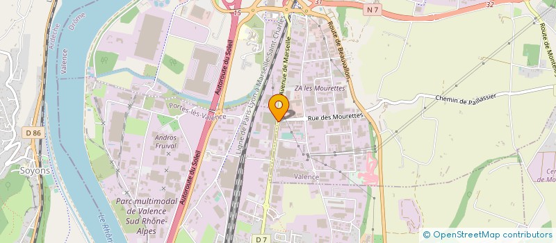 localisation de l'entreprise LP AUTO à VALENCE