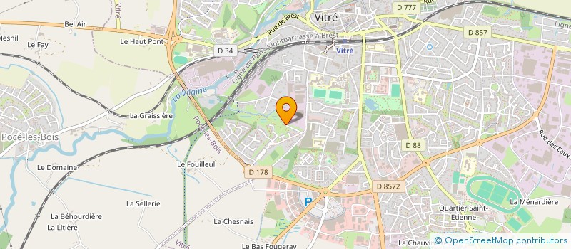 localisation de l'entreprise LP BAT  VITRE