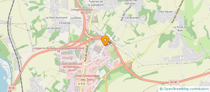 localisation de l'entreprise LP CASH à CHAMPNIERS