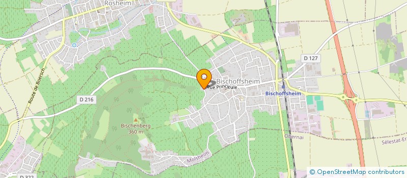 localisation de l'entreprise LP CHARPENTES  BISCHOFFSHEIM