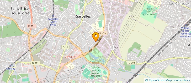 localisation de l'entreprise LP CONSEILS  SARCELLES