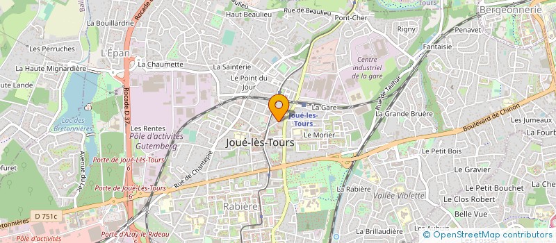 localisation de l'entreprise LP DESIGN EBIONORA à JOUE-LES-TOURS