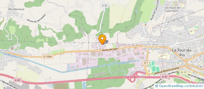 localisation de l'entreprise LP DISTRIBUTION  ROCHETOIRIN