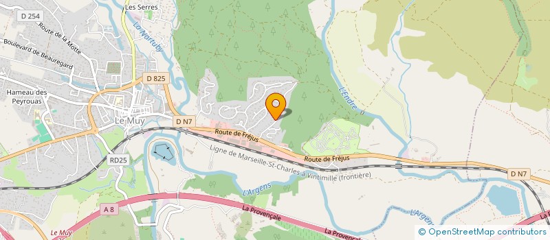 localisation de l'entreprise LP ELECTRONIQUE  LE MUY