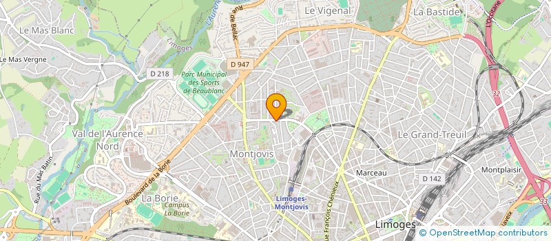 localisation de l'entreprise LP GESTION HOLDING à LIMOGES