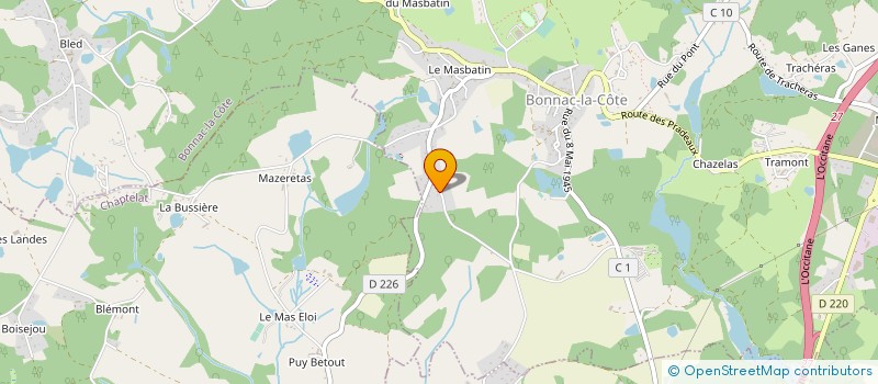 localisation de l'entreprise LP IMMO à BONNAC-LA-COTE