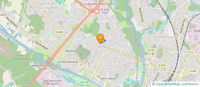 localisation de l'entreprise LP IMMO à SAINT-YRIEIX-SUR-CHARENTE