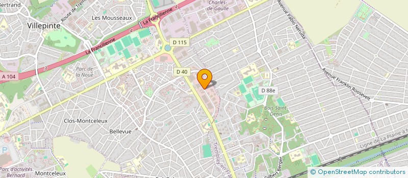 localisation de l'entreprise LP INVEST à VILLEPINTE