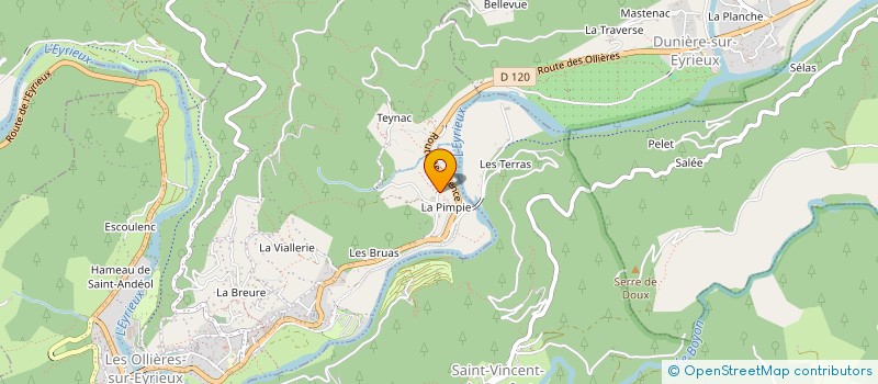 localisation de l'entreprise LP INVEST  LES OLLIERES-SUR-EYRIEUX