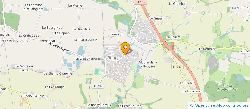 localisation de l'entreprise LP INVEST  VIGNOC