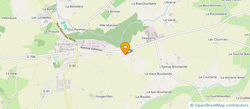 localisation de l'entreprise LP MOTOCULTURE à BAZOUGES-LA-PEROUSE