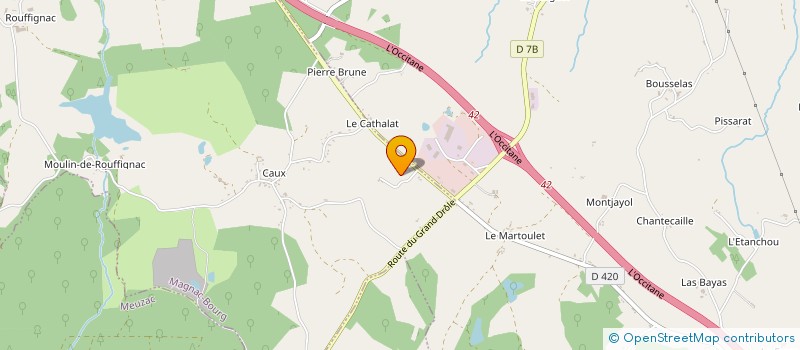 localisation de l'entreprise LP MOTOCULTURE  MAGNAC-BOURG