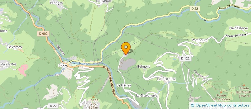 localisation de l'entreprise LP PEINTURE  LA FORCLAZ