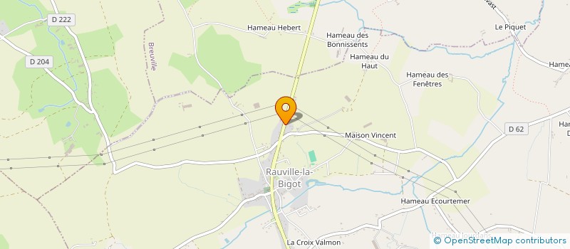 localisation de l'entreprise LP PEINTURE  RAUVILLE-LA-BIGOT