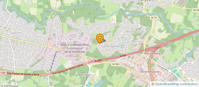 localisation de l'entreprise LP PENTHIEVRE à ORVAULT