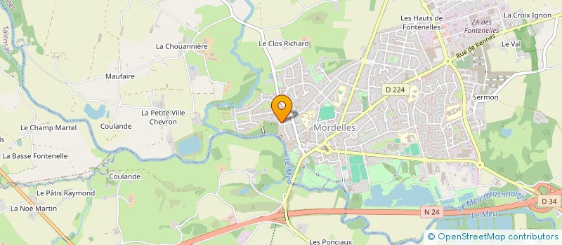 localisation de l'entreprise LP PRO  MORDELLES