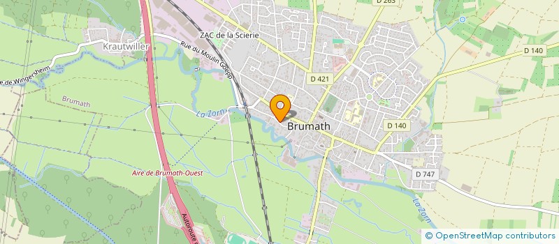 localisation de l'entreprise LP PROD  BRUMATH