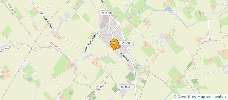 localisation de l'entreprise LP PROPRETE  WERVICQ-SUD