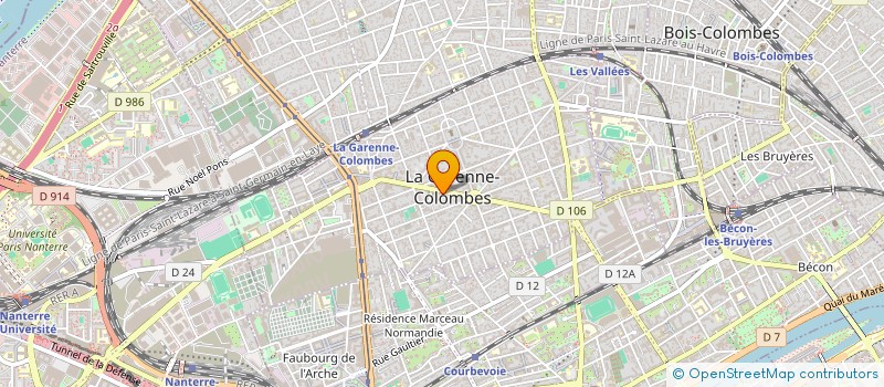 localisation de l'entreprise LP TRANSPORT  LA GARENNE-COLOMBES